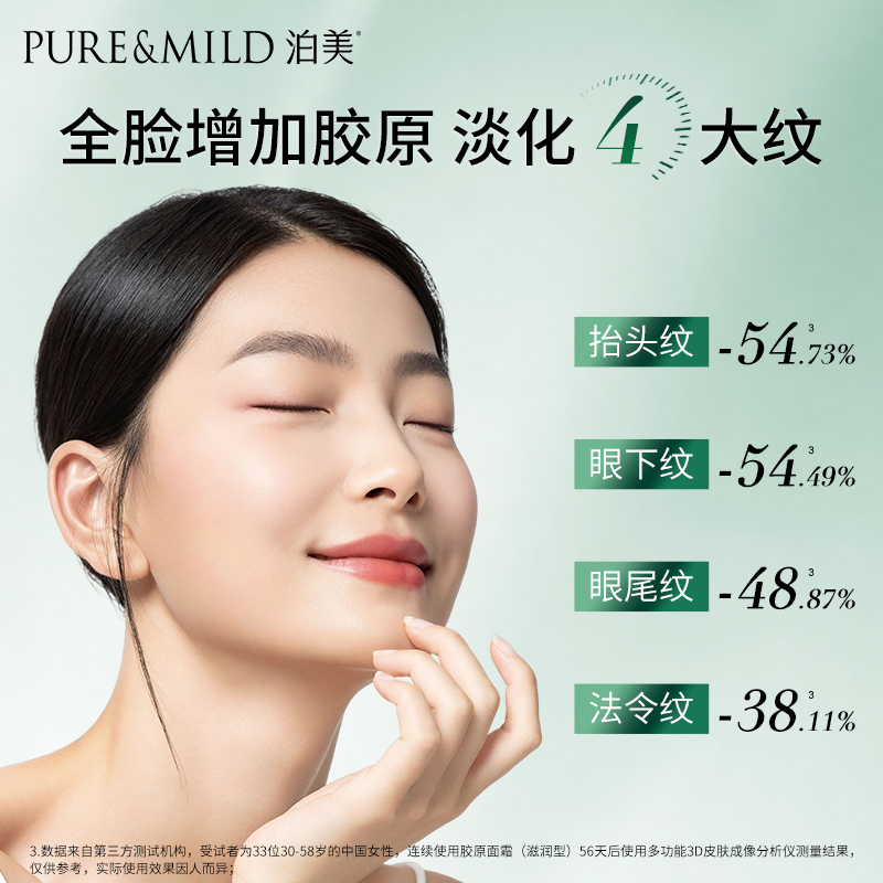 88VIP：PURE & MILD 泊美 胶原绿钻霜50g提拉紧致淡化细纹胶原抗老保湿面霜 160.55