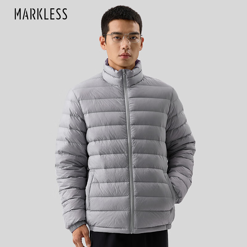 Markless 羽绒服男24年冬季90鹅绒防波水外套男士保暖 YRB3305M-1 灰色 M 167.01元（