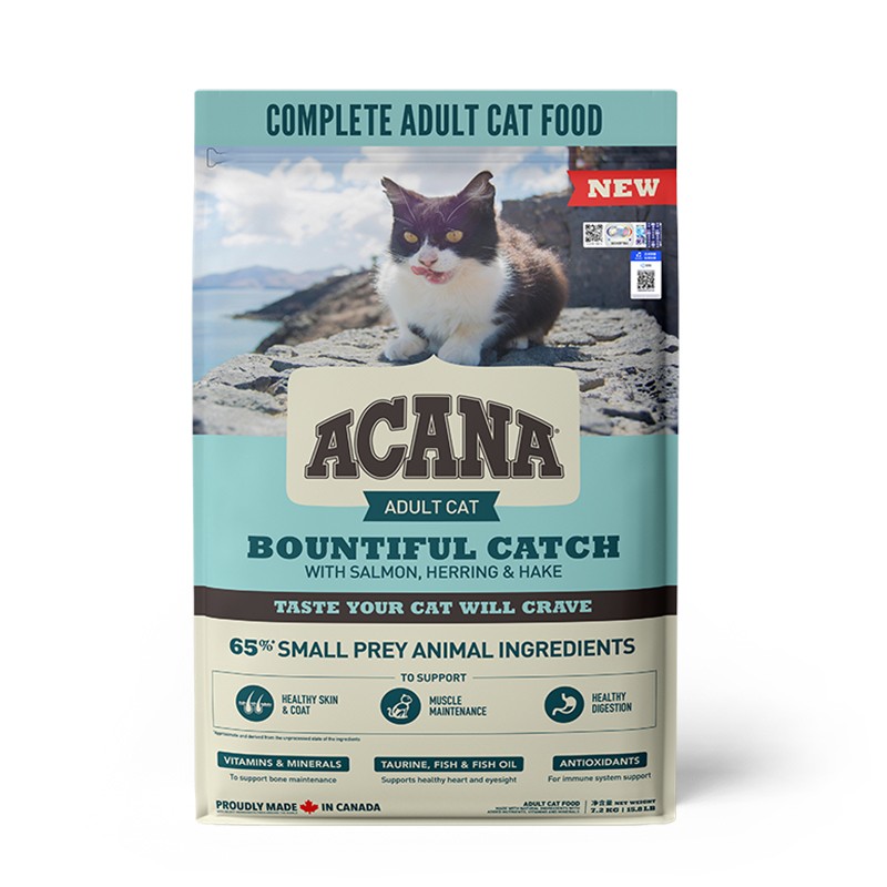 ACANA 爱肯拿 燕麦猫系列 抓多多鱼肉成猫猫粮 7.2kg 539元（需用券）