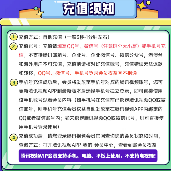 Tencent Video 腾讯视频 VIP会员月卡