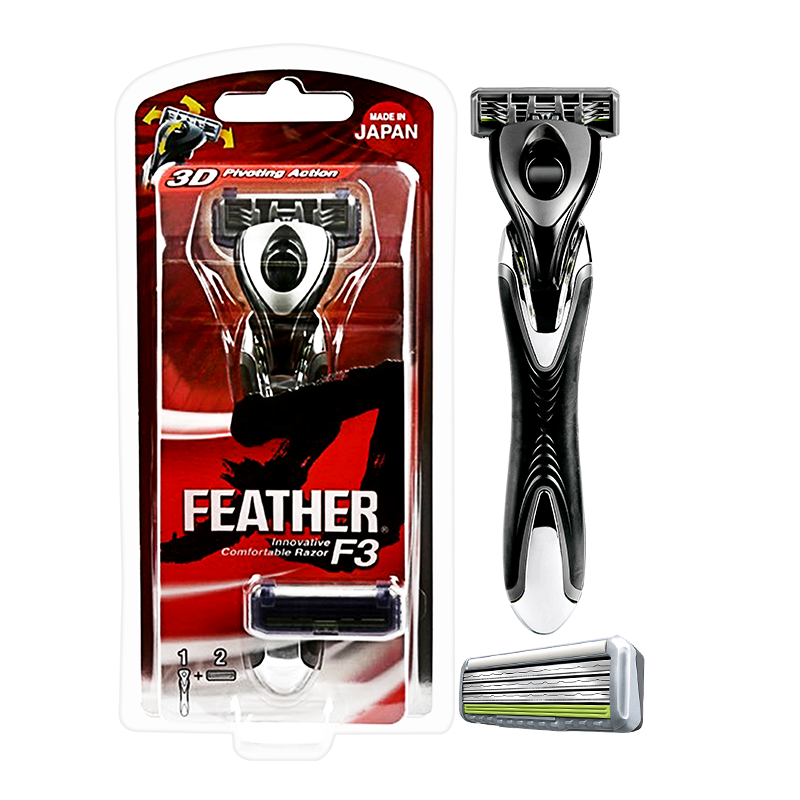 日本产，Feather 羽毛 F System Samrai Edge 男士手动剃须刀 1刀架+13刀头 122.4元（