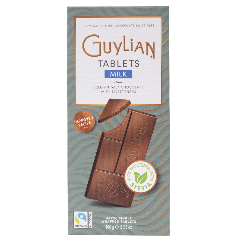 GuyLiAN 吉利莲 牛奶无糖巧克力排块比利时原装进口零食25g 21.24元（需买3件，