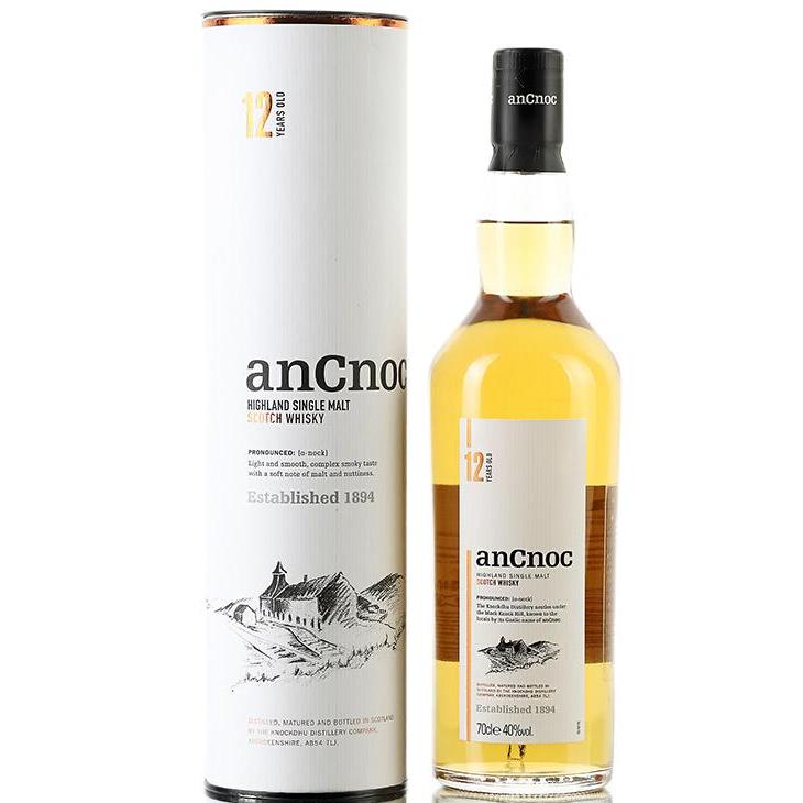 AnCnoc 安努克 12年单一麦芽威士忌 苏格兰原瓶进口700ml 206.96元（需用券）