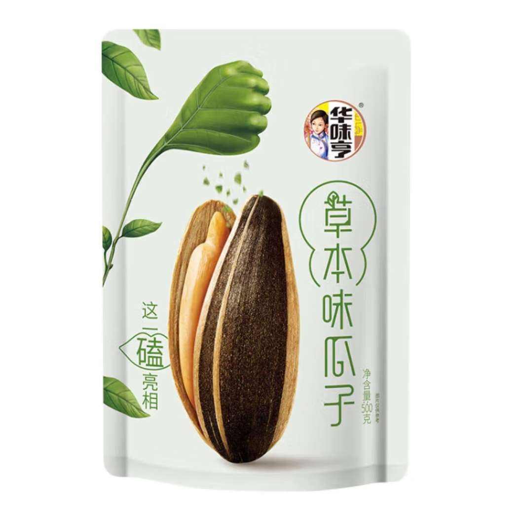 华味亨 多口味香瓜子 草本味500g 任选*9件 60.46元（合6.72元/件）包邮