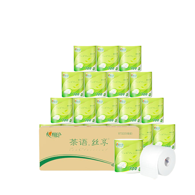 心相印 茶语丝享有芯卷纸4层100克20卷 20.65元（需买2件，需用券）