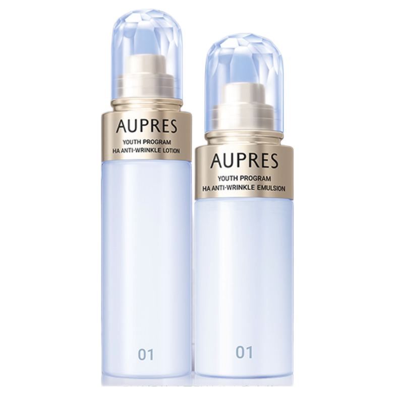 AUPRES 欧珀莱 臻粹轻龄玻尿酸淡纹套装礼盒（清爽水170ml+乳130ml）礼物送女友