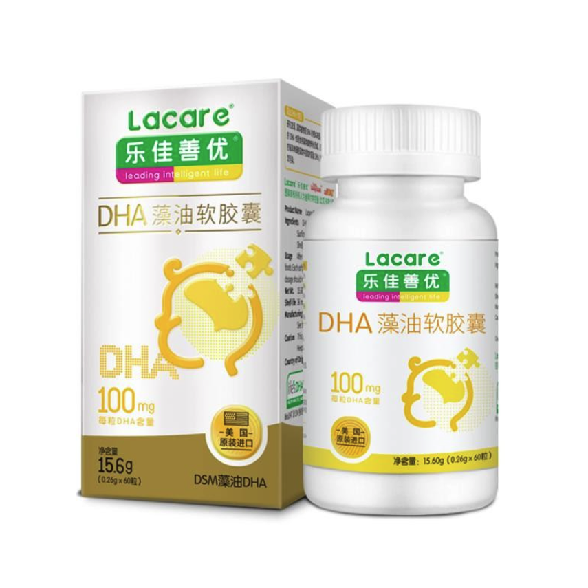 Lacare 乐佳善优 儿童DHA藻油软胶囊 60粒 289元（需用券）