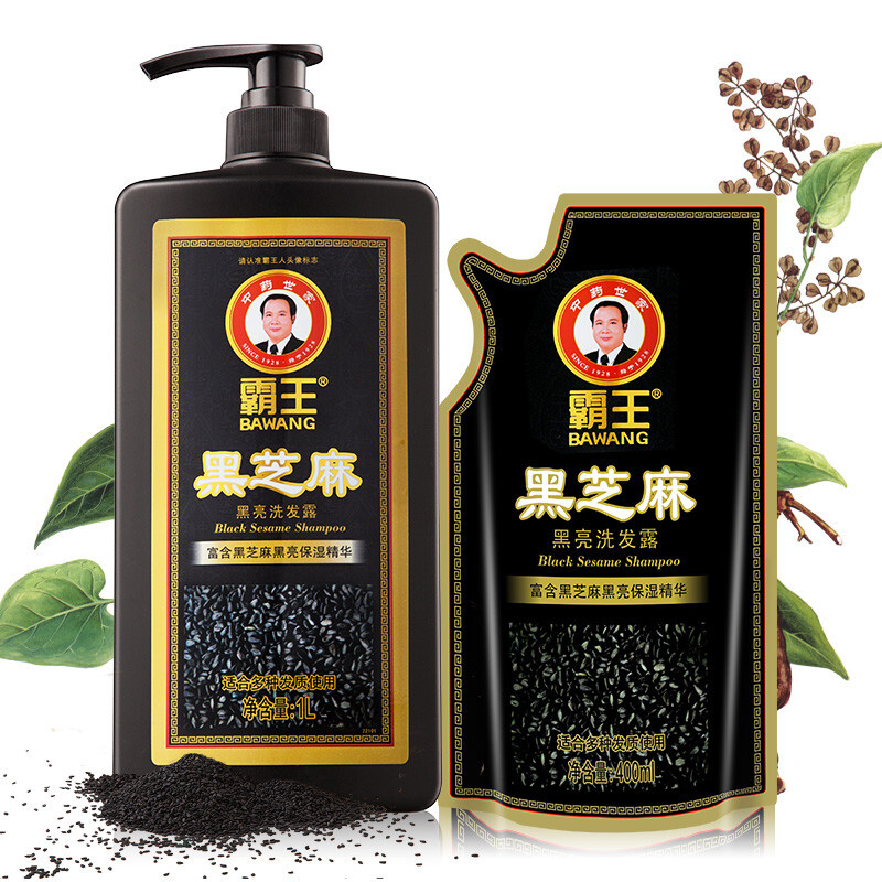 BAWANG 霸王 黑芝麻黑亮洗发露 1L 15.05元（需用券）