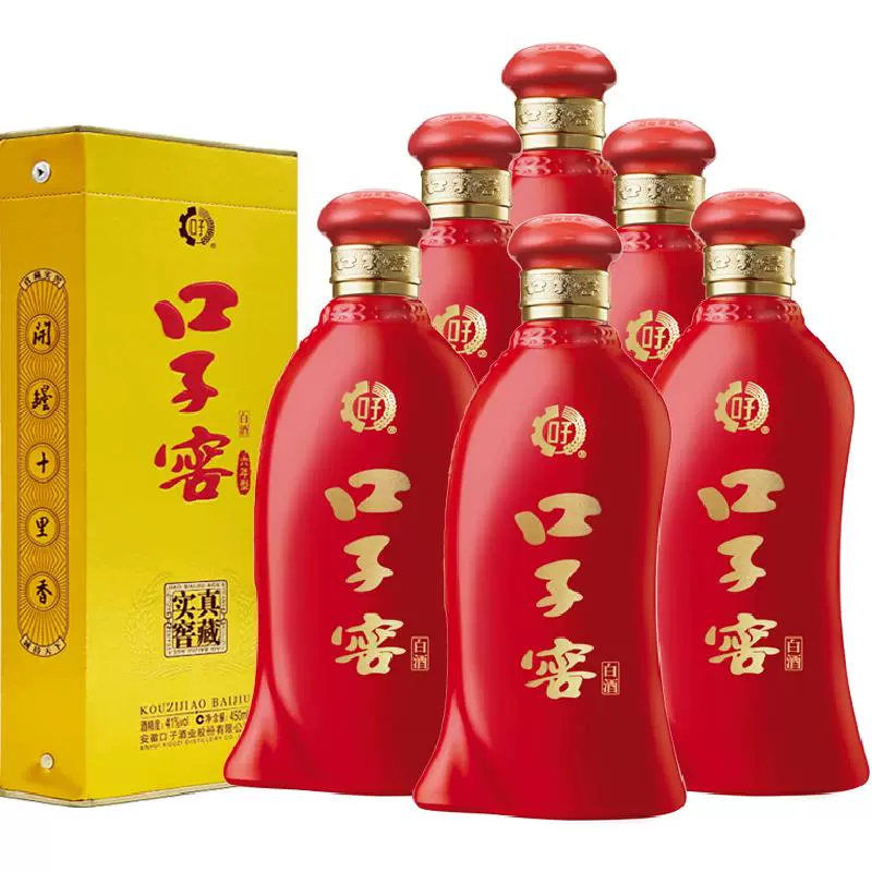 口子窖 六年型41度450ML*6瓶整箱兼香型安徽白酒送礼纯粮食白酒 ￥722.6