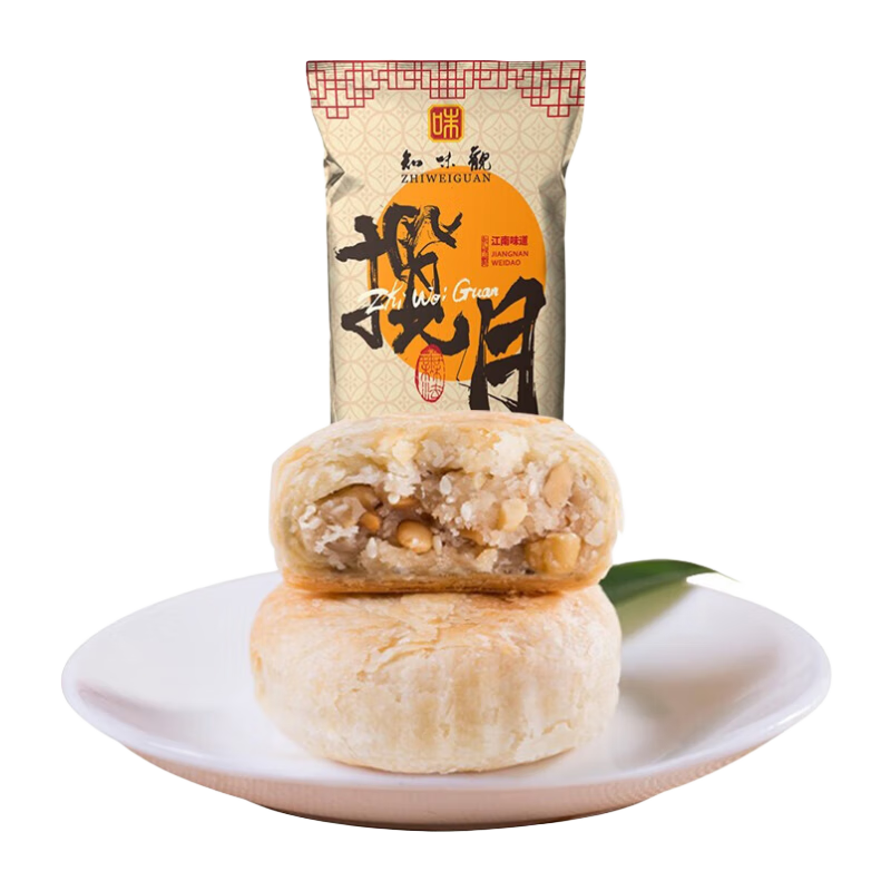 限地区、plus、概率券：知味观月饼 百果馅 苏式酥皮180g 4.11元