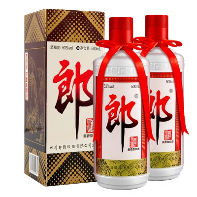 郎酒 普郎 53度酱香 500ml*2瓶 380元