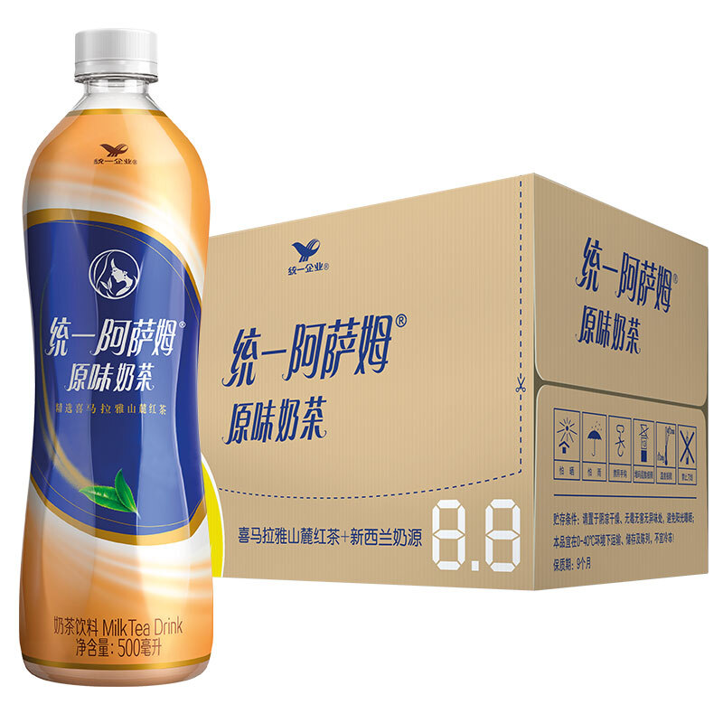 统一 阿萨姆奶茶原味500ml*15瓶 35.87元