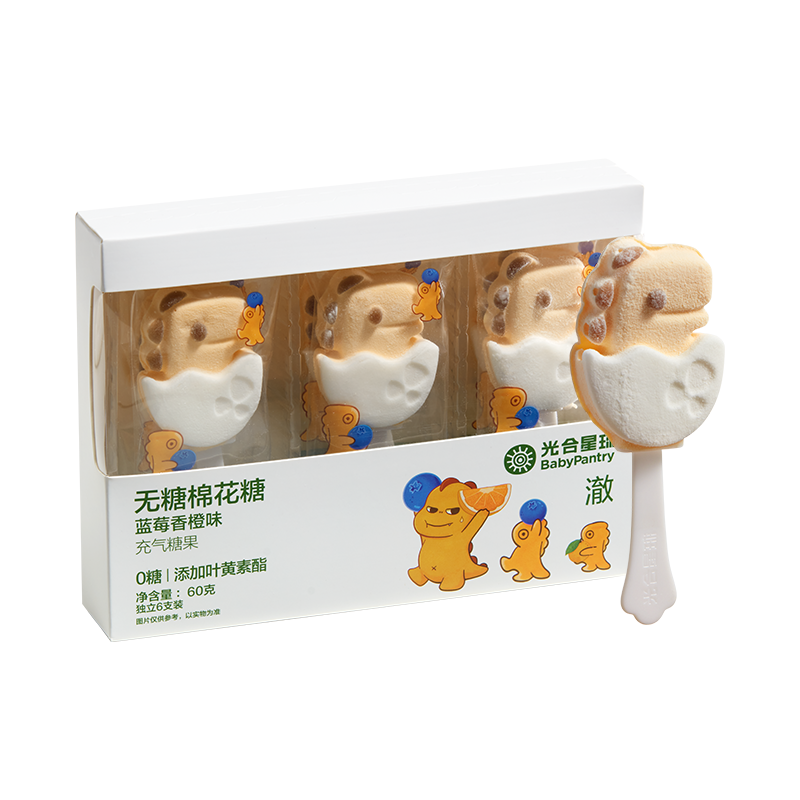 BabyPantry 光合星球 babycare儿童零食无糖棉花糖无添加糖果60g ￥9.9