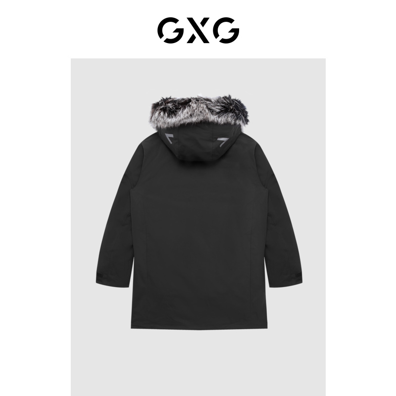 GXG 男装 冬季男时尚舒适中长款毛领派克服GHC115002K 319.2元