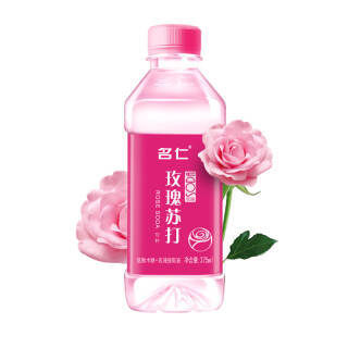 名仁玫瑰苏打水饮料玫瑰苏打375ml*24瓶果味饮料加低聚木糖 整箱*2件