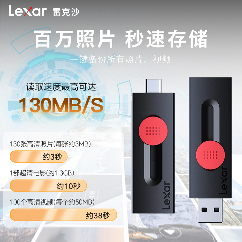 88VIP：Lexar 雷克沙 D300双接口u盘 32GB 23.66元（需用券）