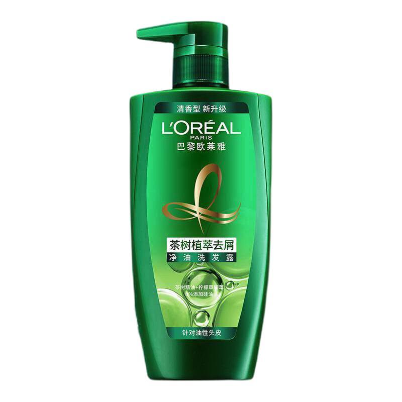 L'OREAL PARIS 茶树植萃去屑净油洗发露 500ml 33.9元（需用券）