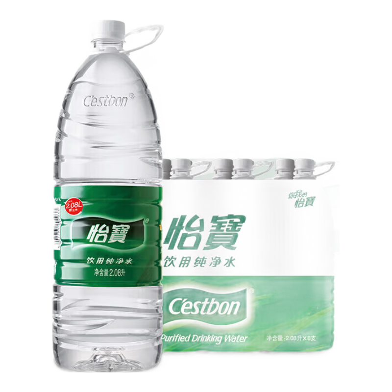 PLUS会员：怡宝 饮用水 纯净水 2.08L*8瓶 量贩装 20.95元（需买3件，需用券）
