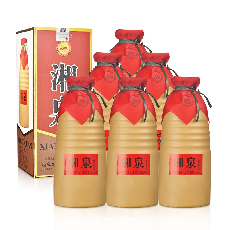 酒鬼 湘泉 盒优 54%vol 馥郁香型白酒 500ml*6瓶 整箱装 251.3元（需用券）