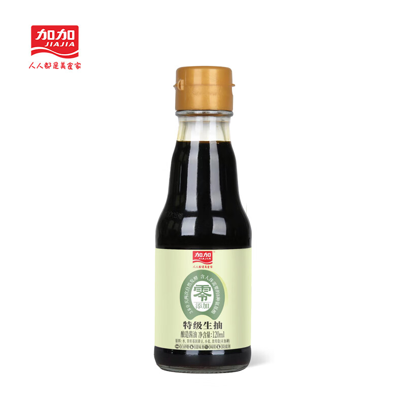 JIAJIA 加加 380天零添加特级生抽120ml 7.2元