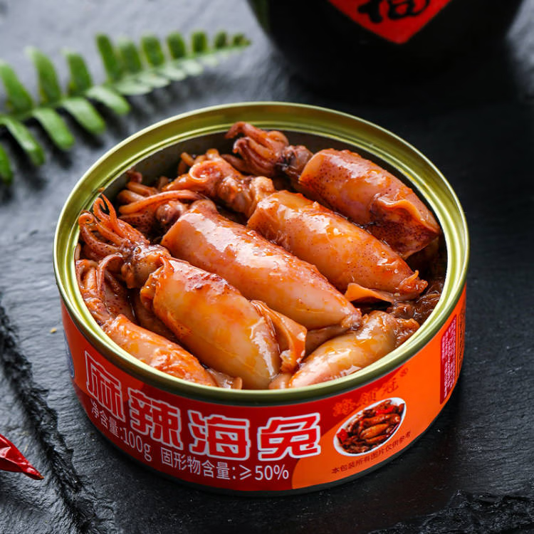 海领冠 麻辣海兔罐头 100g*2罐 9.79元（需用券）