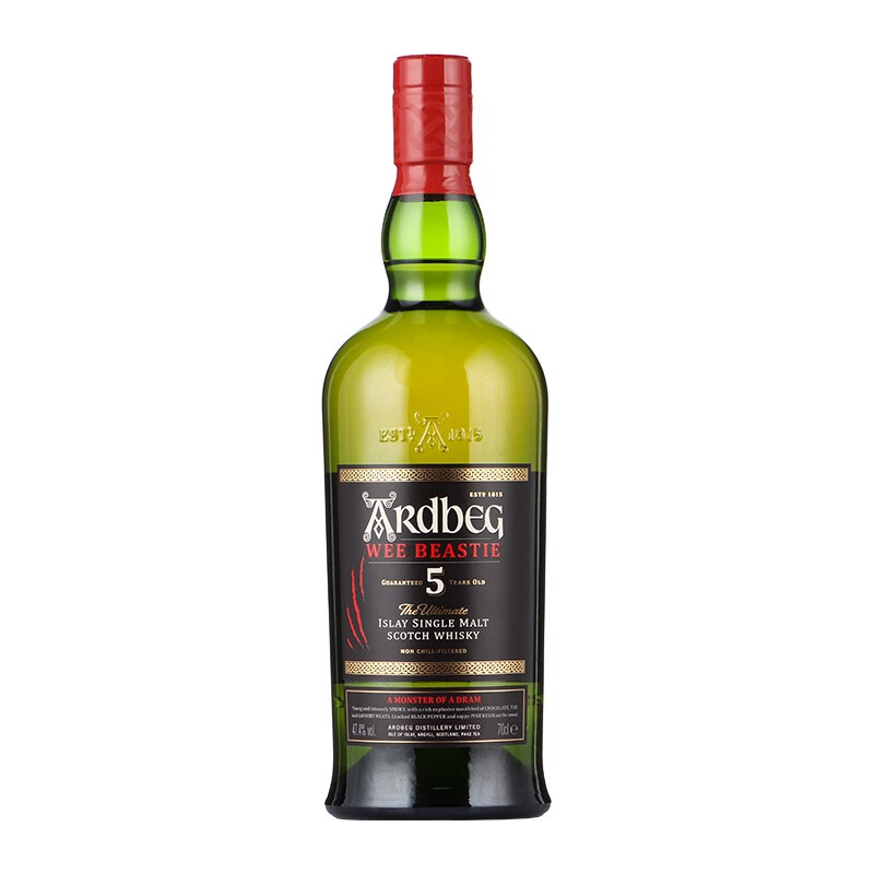 Ardbeg 雅柏 阿贝5年 小怪兽 苏格兰 单一麦芽威士忌 47.4%vol 700ml 195.32元包邮含