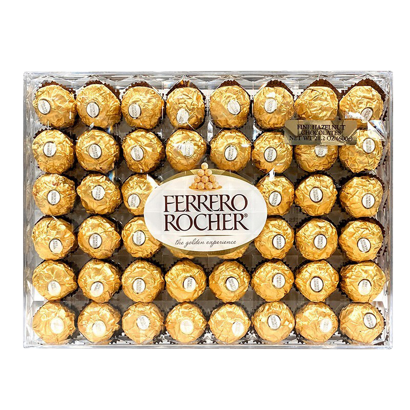 临期品、PLUS会员：FERRERO 费列罗 巧克力 48粒礼盒 600g（25年2/3月到期） 69.88