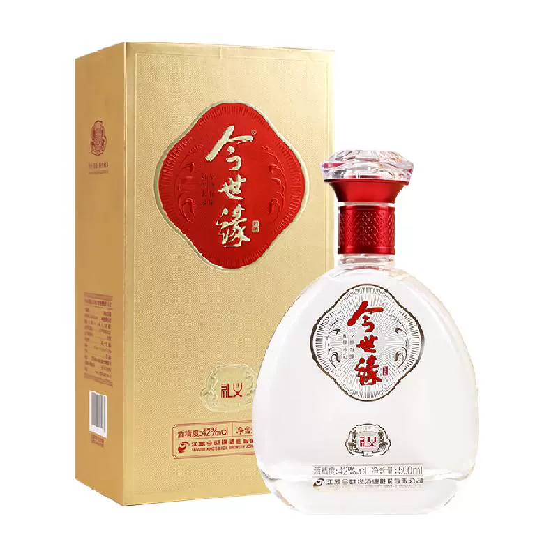 今世缘 礼义42度浓香型白酒500ml*1单瓶装 ￥94.05