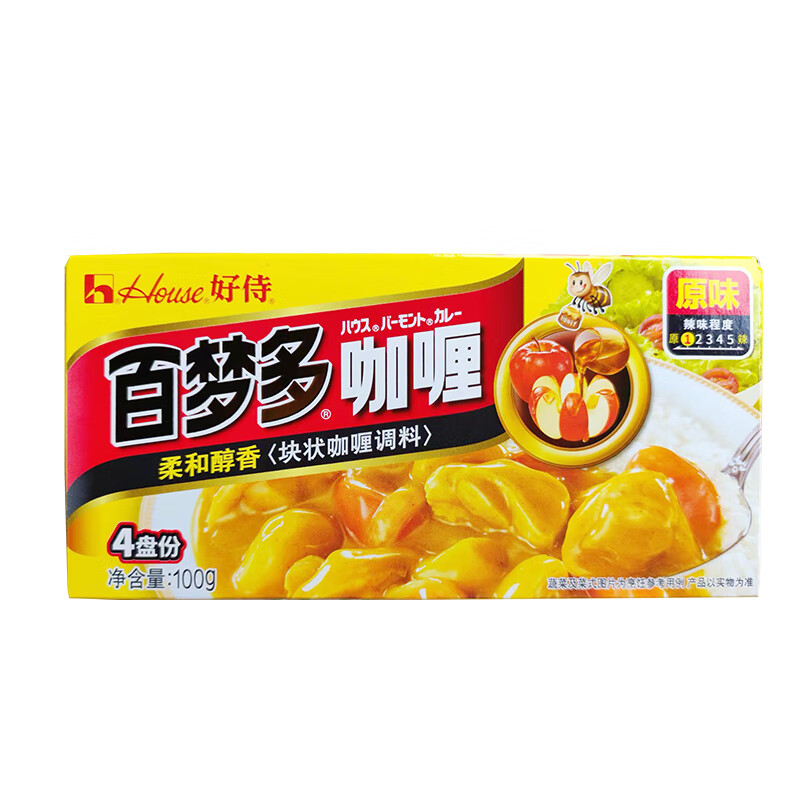 House 好侍 百梦多咖喱原味100g（任选4件） 7.08元（需买4件，需用券）