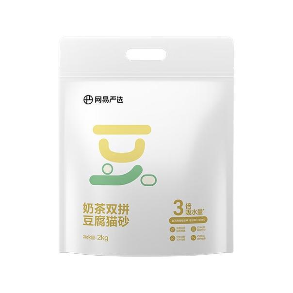 YANXUAN 网易严选 奶茶双拼豆腐猫砂 茶香除臭高效结团无尘猫咪用品 豆腐猫