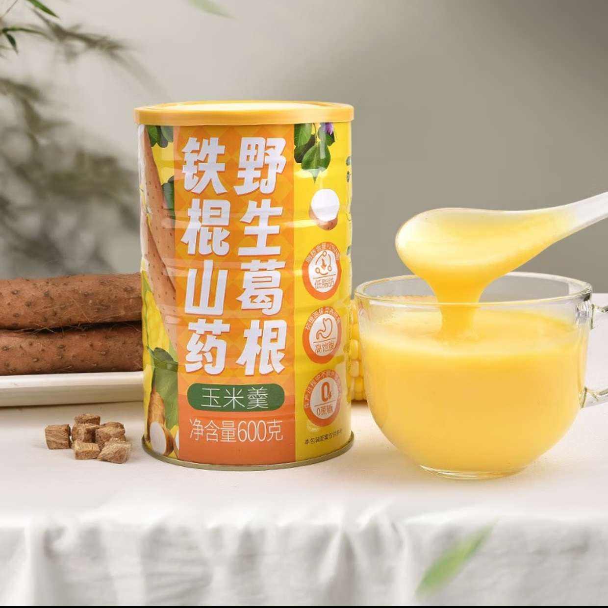 plus会员:汴都铺子 山药葛根玉米羹 600g/1罐＊4件 27元包邮（合6.75元/件）