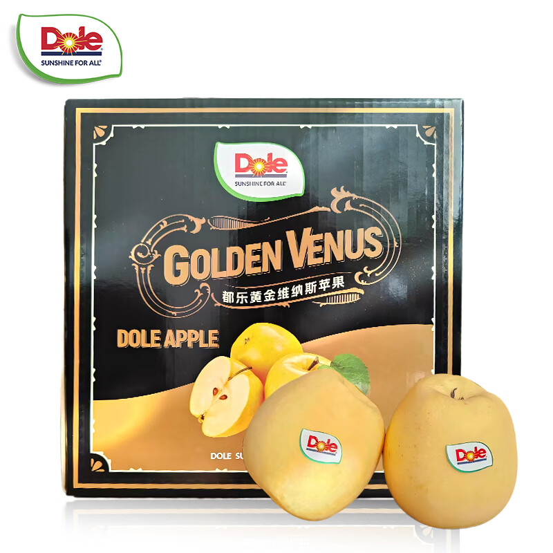 Dole 都乐 黄金维纳斯苹果 3斤装约7-9粒 中果简装 29.8元（需用券）