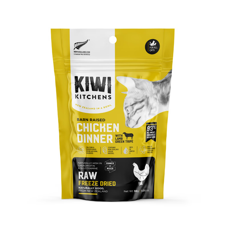 KIWI KITCHENS(临期)进口成幼猫无谷冻干猫粮生骨肉冻干110g 24年12月20日到期 鸡