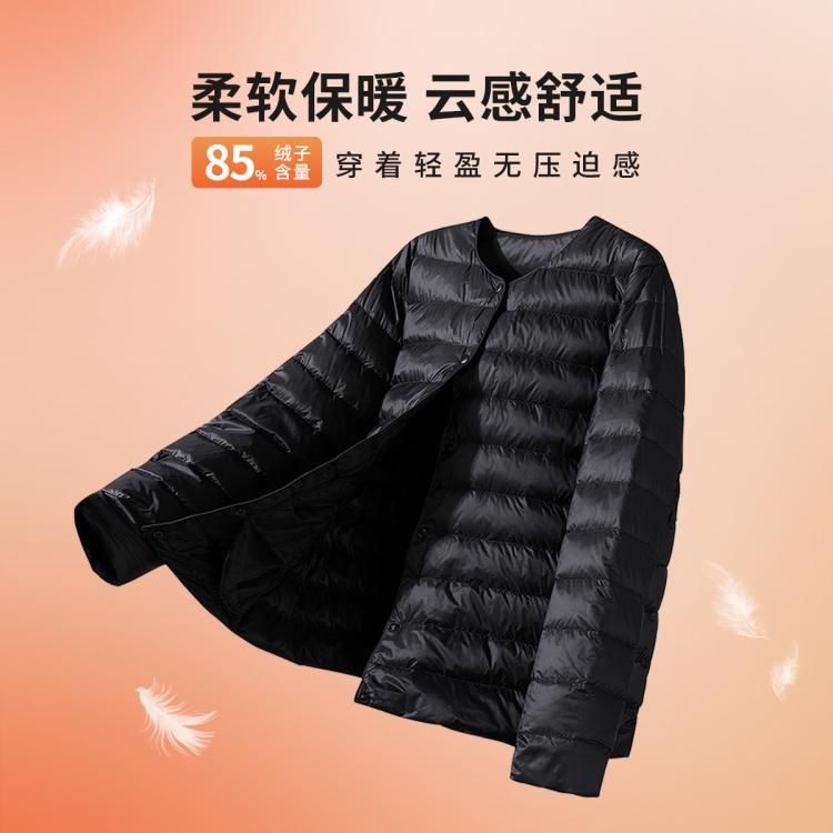 JEANSWEST 真维斯 女款简约百搭圆领鸭绒保暖羽绒服 155元