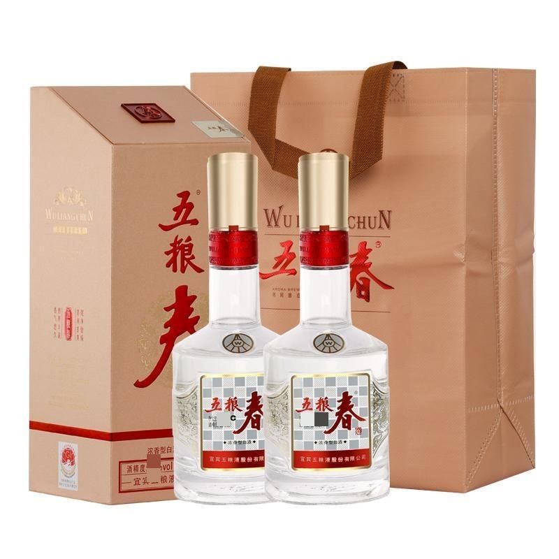 百亿补贴：WULIANGYE 五粮液 五粮春第二代52度浓香型白酒500ml*2瓶礼盒装宴请