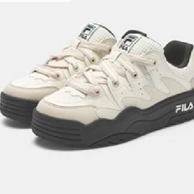 21日20点、双11预售：FILA 斐乐 ROSETTA. 摩登板鞋 白中白/南极灰-BA 499元（前一