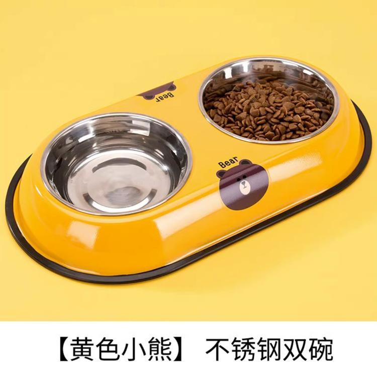 hipidog 嬉皮狗 狗碗狗盆猫碗猫食盆狗狗防打翻双碗饮水喂食一体自动饮水宠