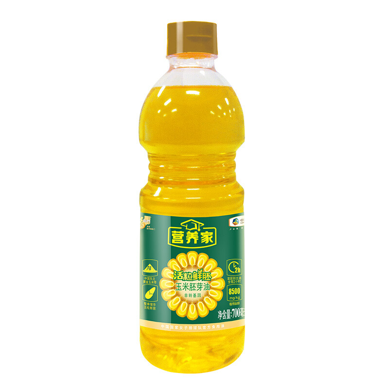 福临门 营养家 活粒鲜胚 玉米胚芽油 700ml 17.77元