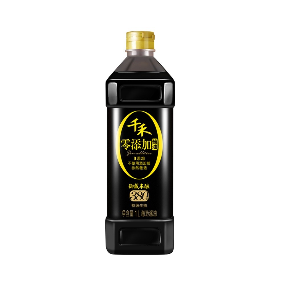 千禾 御藏本酿 380天 零添加酱油 1L 9.8元