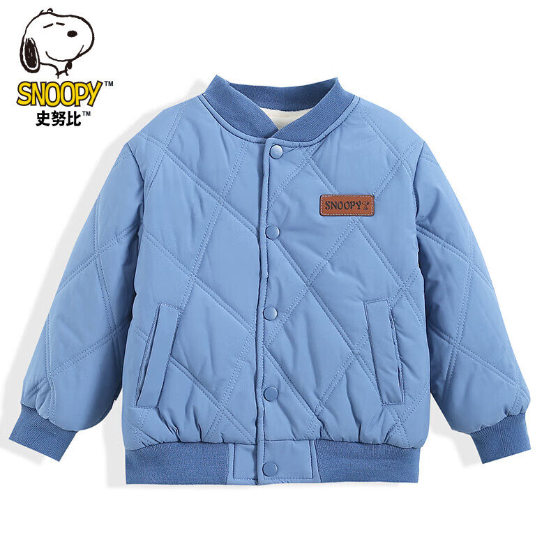 SNOOPY 史努比 儿童加绒棒球服 39.5元（需领券）