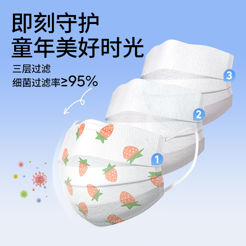 袋鼠医生 一次性医用外科口罩 儿童尺寸 50支*2独立装（有效期至25年11月） 1