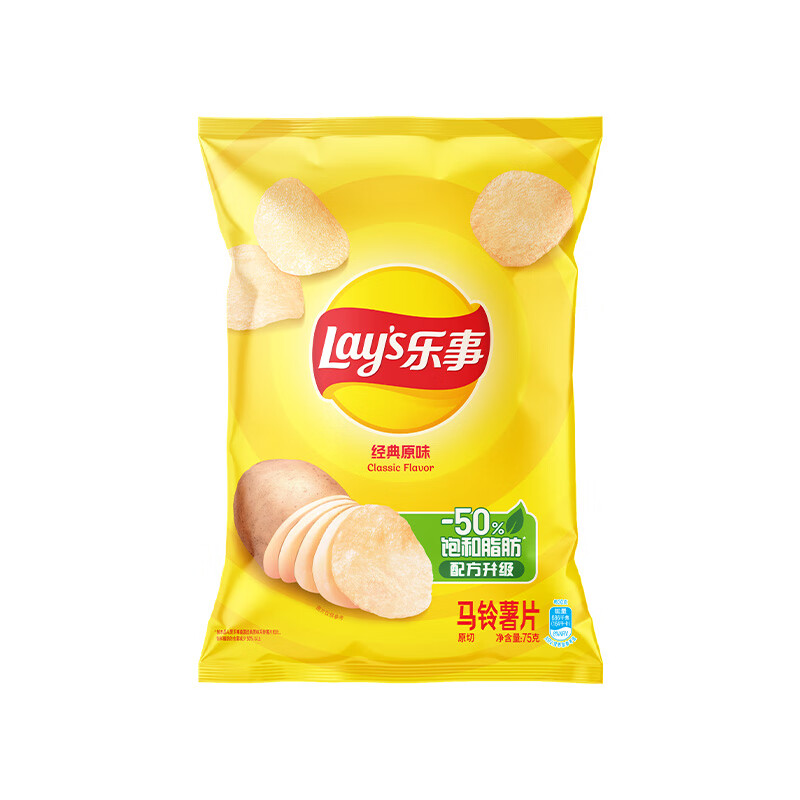 Lay's 乐事 马铃薯片 原味 75g ￥3.78