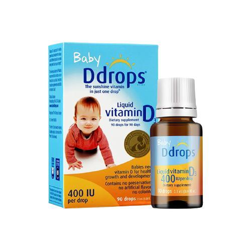 Ddrops 儿童维生素D3滴剂 400IU 2.5ml 89.5元（需买3件，共268.5元，双重优惠）