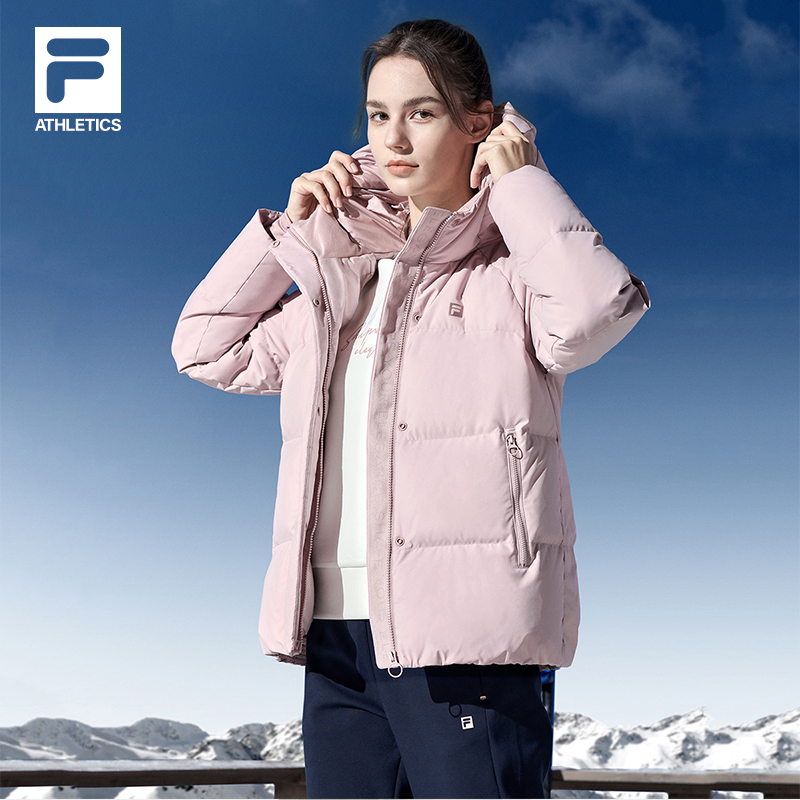 FILA 斐乐 官方女子运动羽绒服2023冬新款保暖外套连帽加厚上衣女 2019元（需