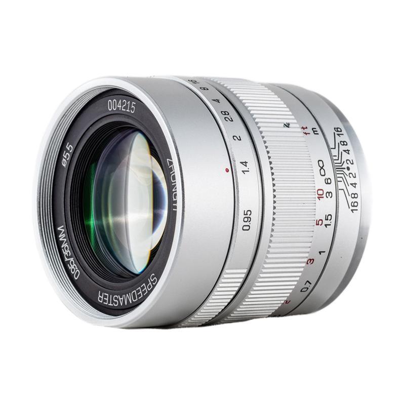 ZHONGYI OPTICAL 中一光学 35mm F0.95 标准变焦镜头 佳能EF-M卡口 银色 55mm 2174元（