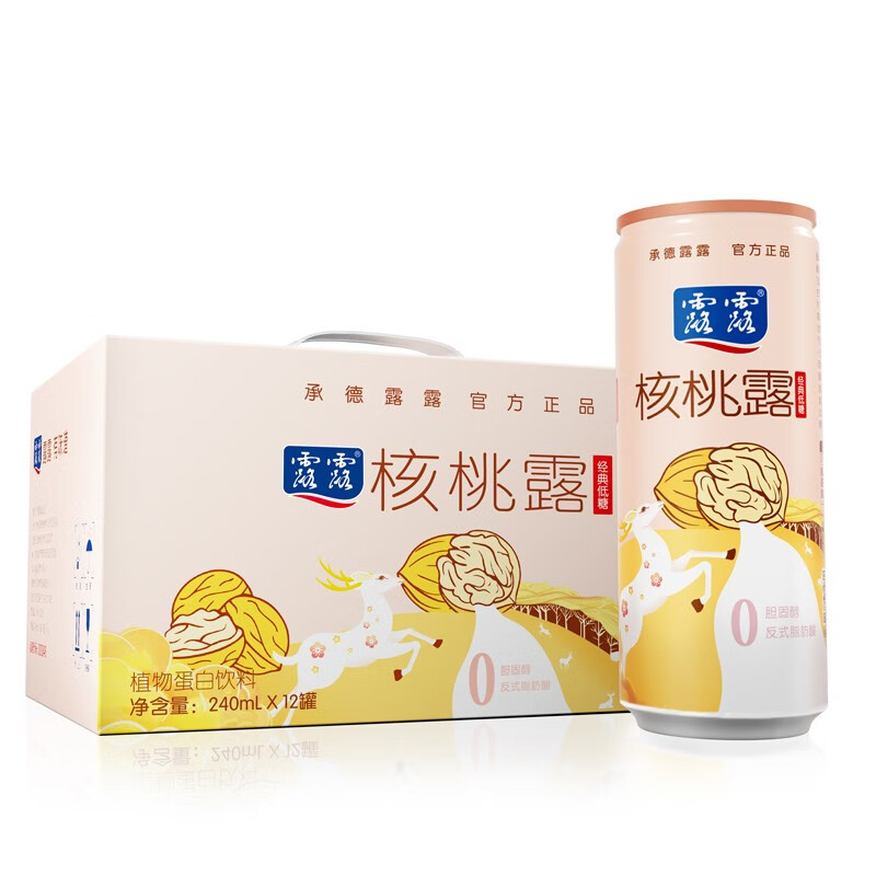 露露 经典核桃露 240ml*12罐（赠礼袋） 34.2元（需用券）