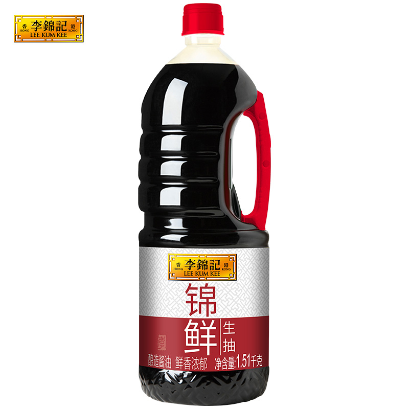 88VIP：李锦记 锦鲜生抽1.51kg酿造酱油 家用炒菜 厨房调味品 黄豆酿造 14.16元