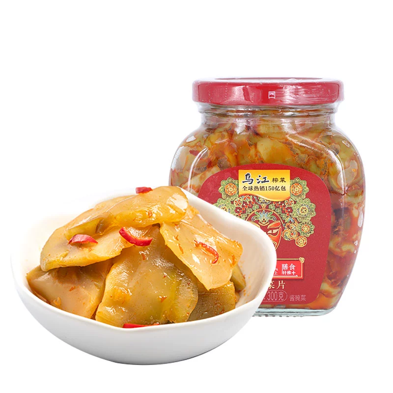 乌江 轻盐鲜榨菜片 瓶装 300g ￥5.9