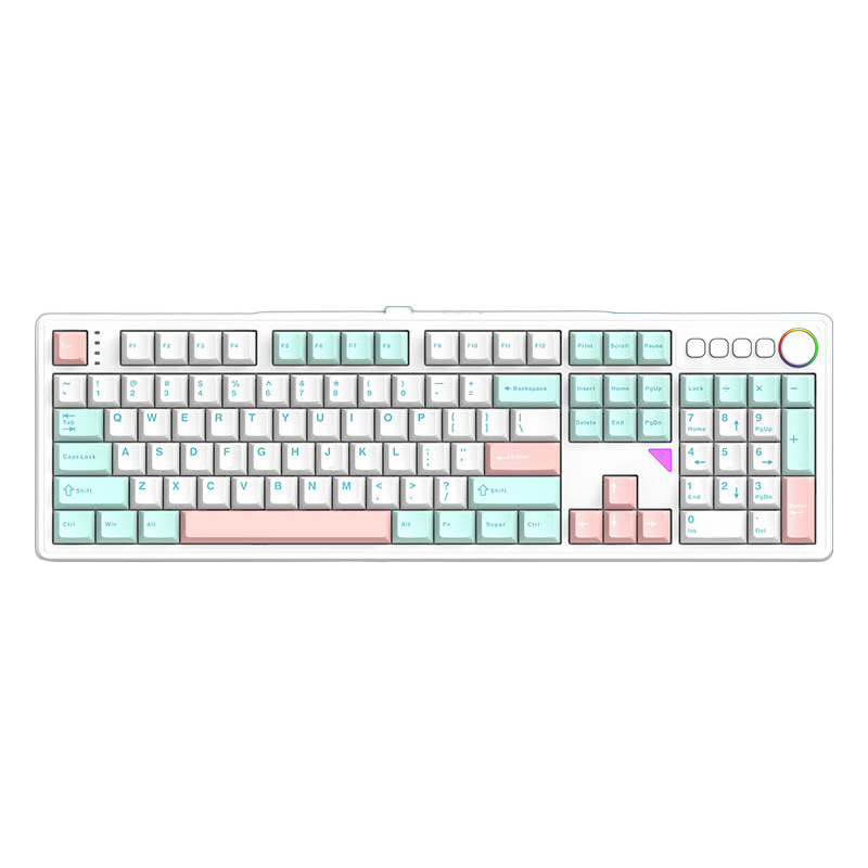 HELLO GANSS 3104T Pro 104键 三模机械键盘 天水粉 晶粉轴 RGB 186.1元