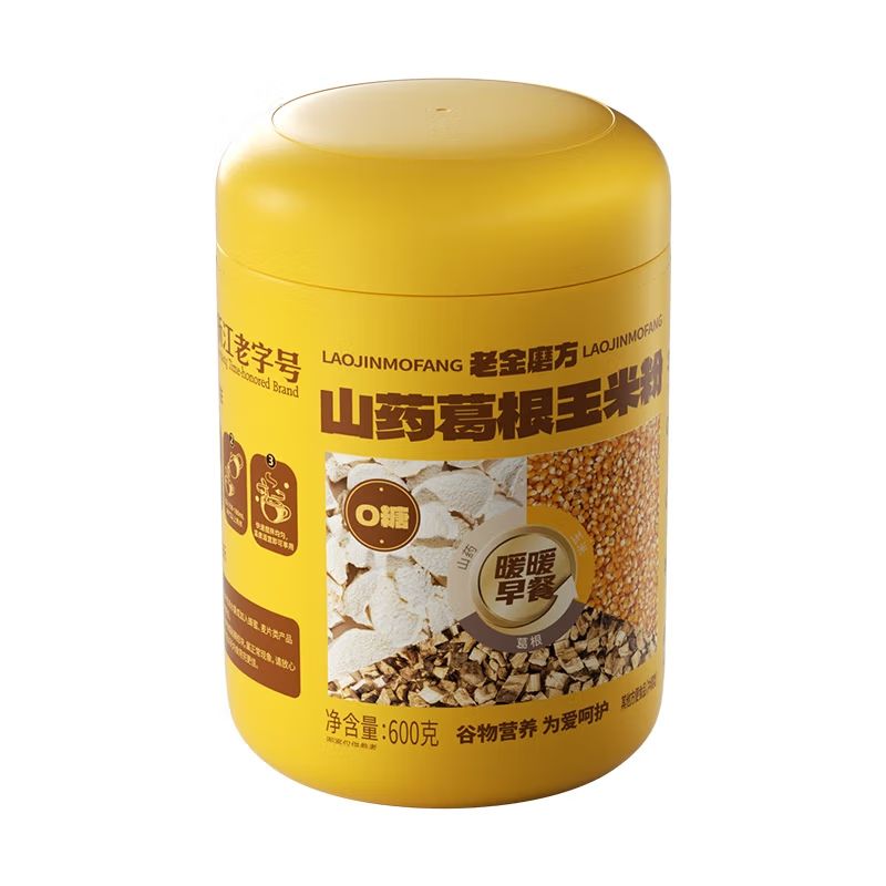 PLUS会员：老金磨方 山药葛根玉米粉 600g*2件 37.4元包邮（合18.7元/件）